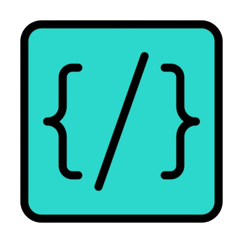 A logo representing coding